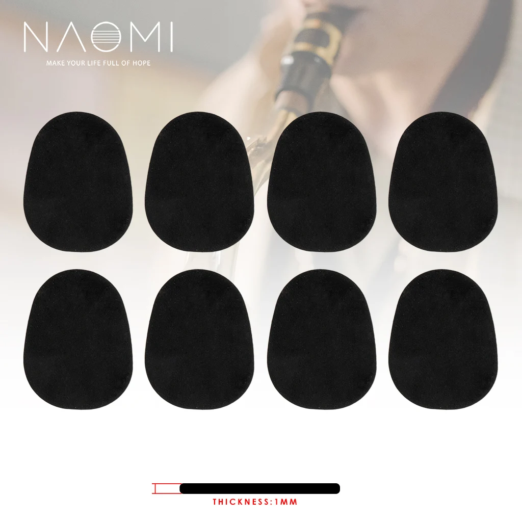 

NAOMI 8pcs/1pack 1mm Thickness Saxophone Mouthpiece Pads Cushions Rubber Patches Perfect Protection For Your Sax MTP