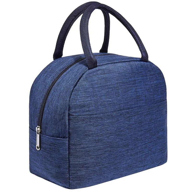

Сумка-холодильник, изолированная сумка, сумка для ланча, легкая сумка для пикника на 8 л, водонепроницаемая (синяя) для школы и работы
