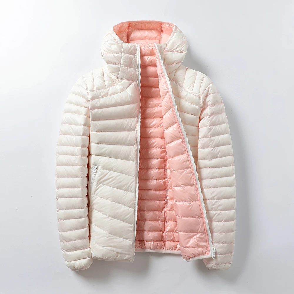 Women's Jackets Brand Down Jackets Women Ultra Light Hooded Basic Jacket Feather Famale Jackets Double Side Reversible Warm Coat
Women's Jackets Brand Down Jackets Women Ultra Light Hooded Basic Jacket Feather Famale Jackets Double Side Reversible Warm Coat