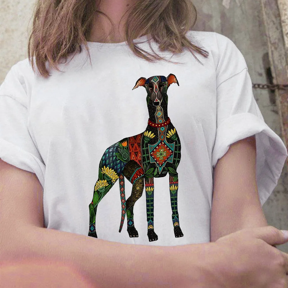 Greyhound Dog Print T shirt Women Short Sleeve Casual Tops Cartoon T-Shirt for Female Printed White Tshirt Top Tees
Greyhound Dog Print T shirt Women Short Sleeve Casual Tops Cartoon T-Shirt for Female Printed White Tshirt Top Tees
