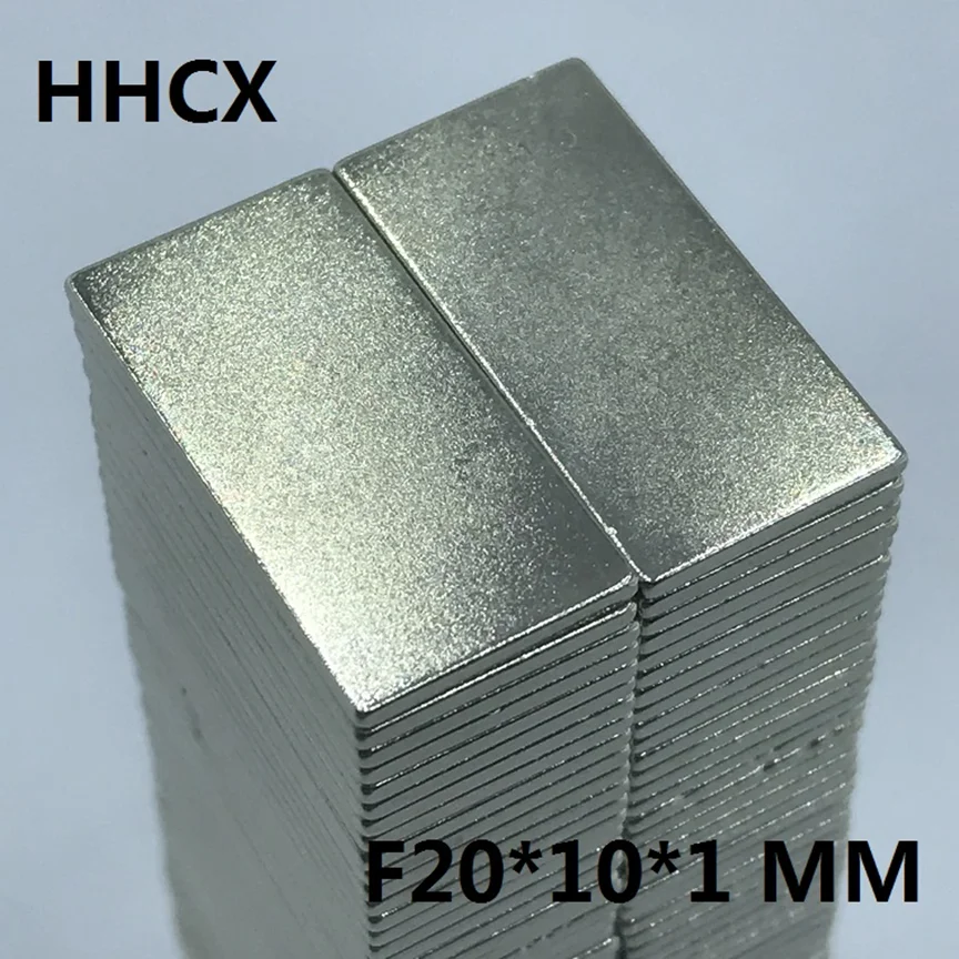 10 шт./лот магнит 20x10x1 N35 Сильный кубовидный редкоземельный NdFeB 20*10*1 неодимовые