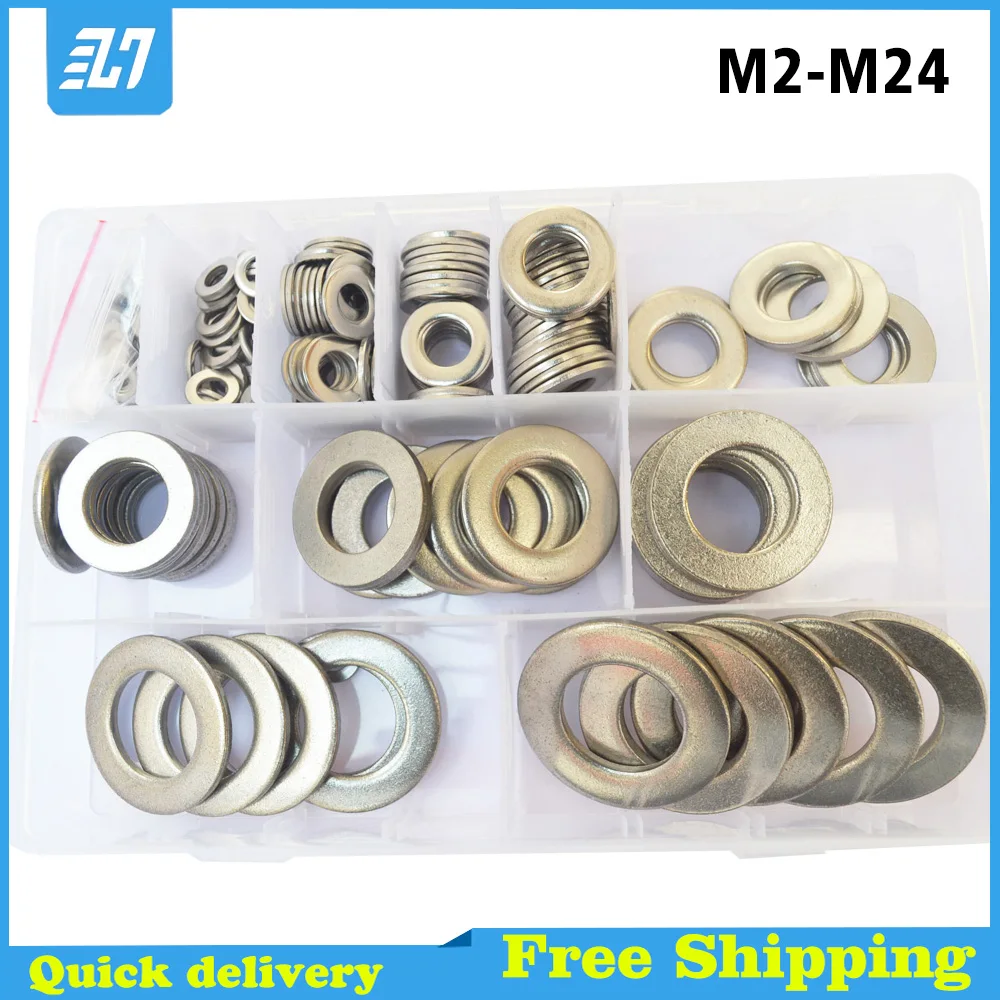 Flat Washer Round Gasket Ring Plane For Screw 304 Stainless Steel Assortment Kit M2 M2.5 M3 M4M5M6M8M10M12M14M16M18M20M22M24
Flat Washer Round Gasket Ring Plane For Screw 304 Stainless Steel Assortment Kit M2 M2.5 M3 M4M5M6M8M10M12M14M16M18M20M22M24
