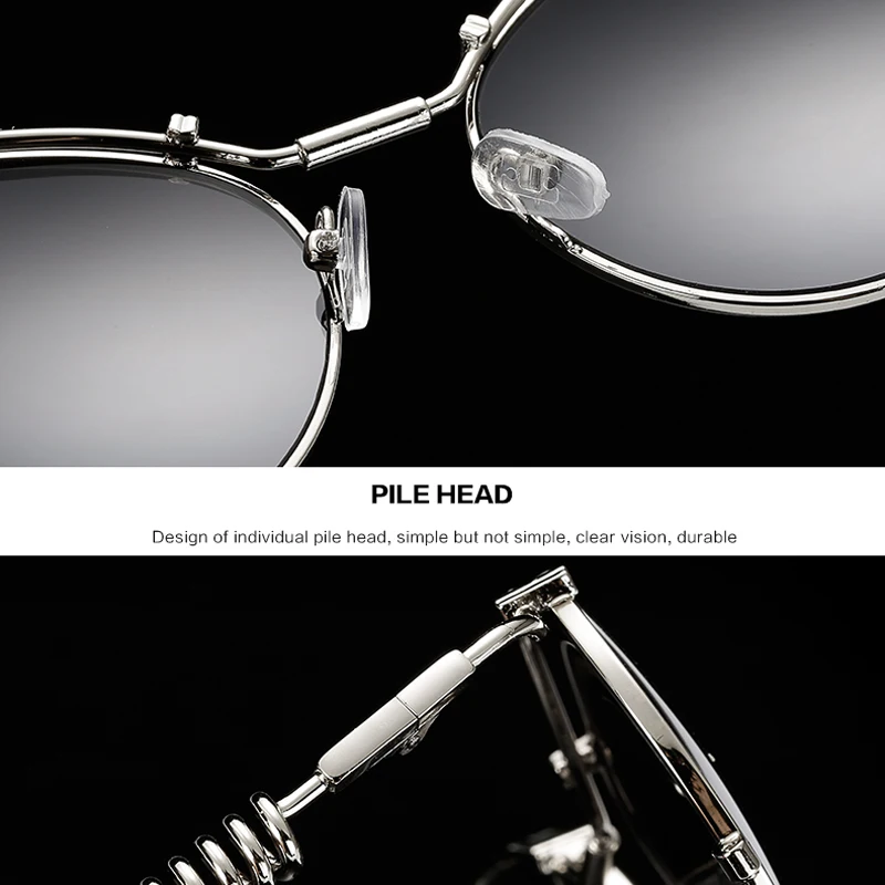 2021 Fashion Retro Steampunk Round Metal Sunglasses for Men and Women Brand Design Double Spring Leg Colorful Sun Glasses UV400
2021 Fashion Retro Steampunk Round Metal Sunglasses for Men and Women Brand Design Double Spring Leg Colorful Sun Glasses UV400