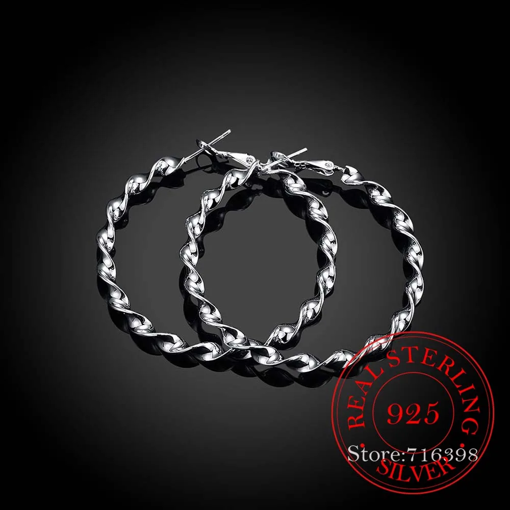 Personality Hyperbole 925 Sterling Silver Simple Smooth Big Circle Hoop Earrings For Women Sterling-Silver-Jewelry Pendientes
Personality Hyperbole 925 Sterling Silver Simple Smooth Big Circle Hoop Earrings For Women Sterling-Silver-Jewelry Pendientes