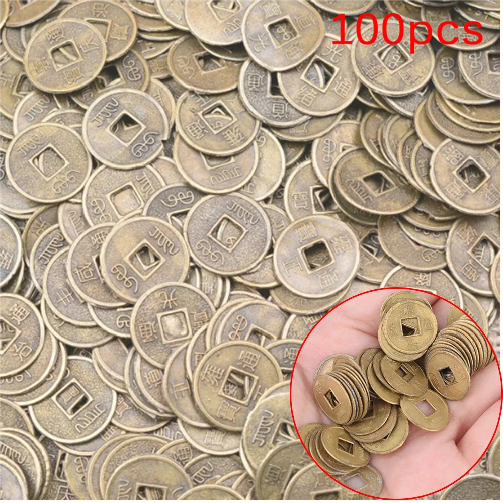 100Pcs Chinese Ancient Feng Shui Lucky Coin Dragon and Phoenix Antique Wealth Money Good Fortune Home Car Decor 10mm
100Pcs Chinese Ancient Feng Shui Lucky Coin Dragon and Phoenix Antique Wealth Money Good Fortune Home Car Decor 10mm