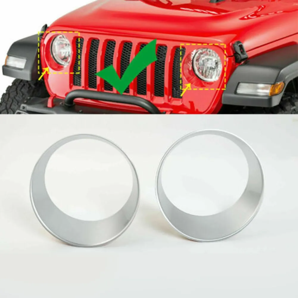 2pcs Front Lamp Shade Chrome-plated Front Lamp Shade Front Lamp Frame For Jeep Wrangler JL 2018-22
2pcs Front Lamp Shade Chrome-plated Front Lamp Shade Front Lamp Frame For Jeep Wrangler JL 2018-22