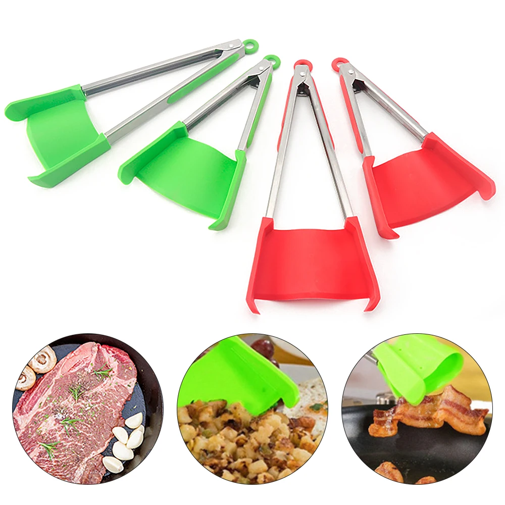 9/12 Inch 2 In 1 Creative Kitchen Spatula And Tongs Nonstick Heat Resistant Stainless Steel Frame Silicone Tongs Kitchen Gadget
9/12 Inch 2 In 1 Creative Kitchen Spatula And Tongs Nonstick Heat Resistant Stainless Steel Frame Silicone Tongs Kitchen Gadget