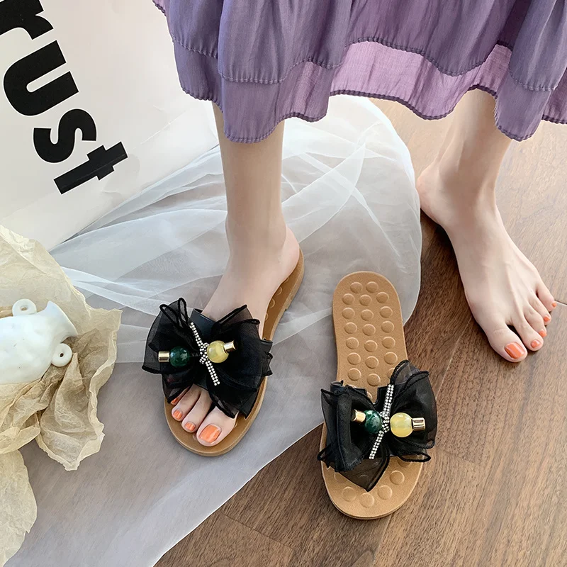 Summer Women's Slippers Fashion Wild Bow Decoration Sweet Small Fresh Casual Flat-bottomed Women's Slippers 2021
Summer Women's Slippers Fashion Wild Bow Decoration Sweet Small Fresh Casual Flat-bottomed Women's Slippers 2021