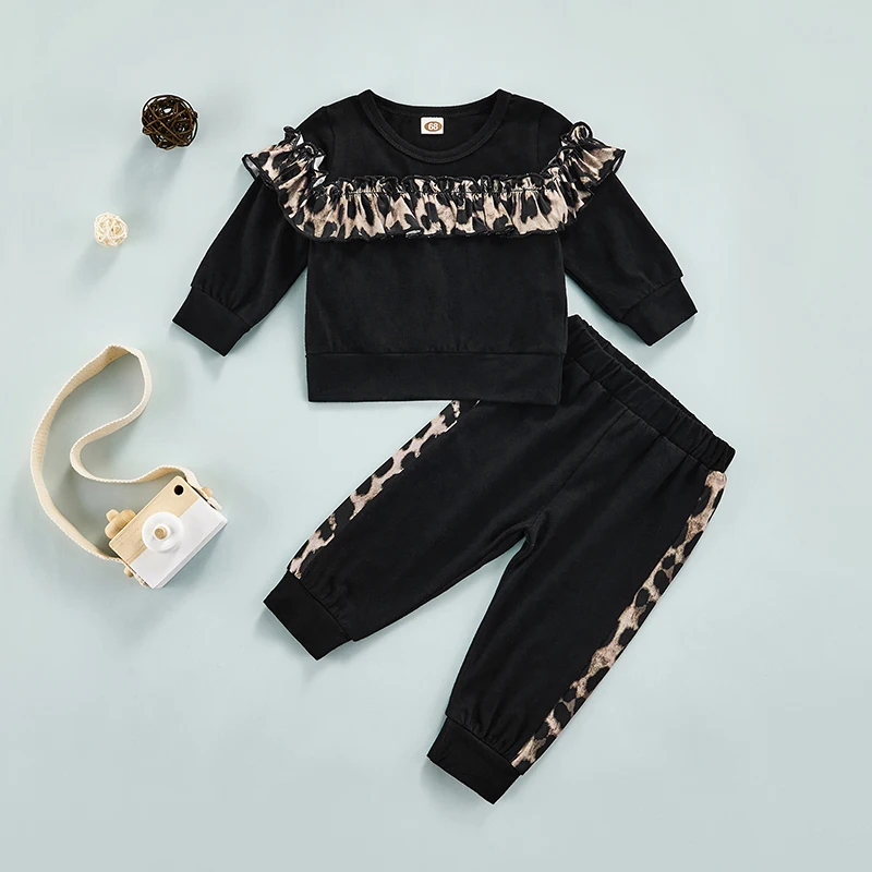 Baby Girl Casual 2Pcs Outfit Sets Leopard Ruffle Long Sleeve Sweatsuits Long Pants Clothes
Baby Girl Casual 2Pcs Outfit Sets Leopard Ruffle Long Sleeve Sweatsuits Long Pants Clothes