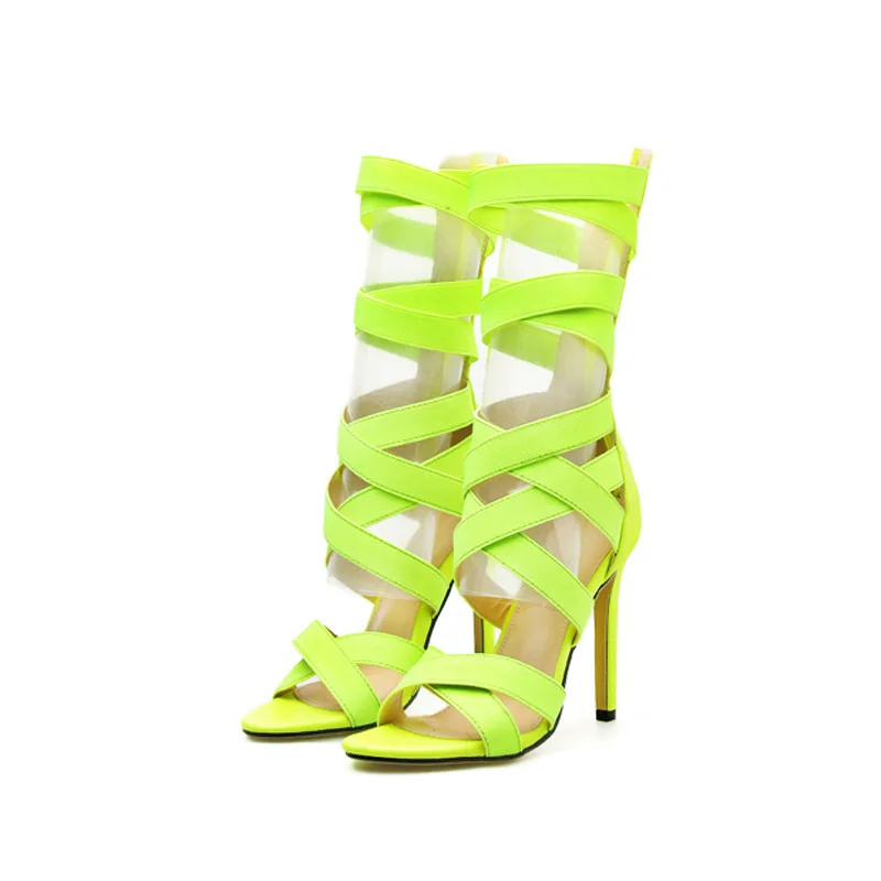 straight elastic band cross hollow Roman High Heels Sandals large women's shoes 43
straight elastic band cross hollow Roman High Heels Sandals large women's shoes 43