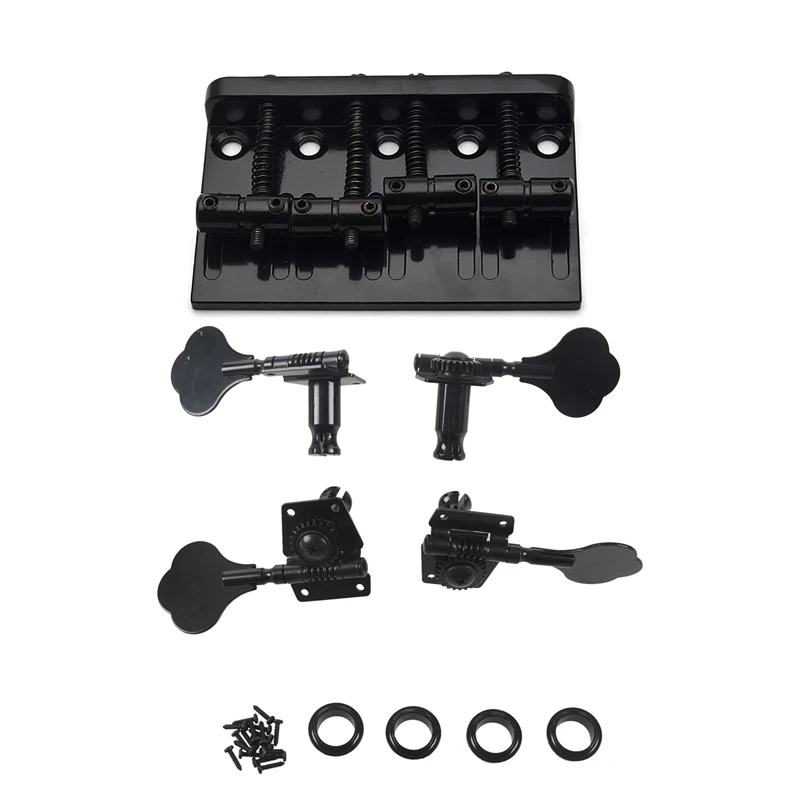 4Pcs Electric Bass Tuner Peg Guitar Open Gear Tuning Pegs Machine Heads with 4 String Hardtail Bass Guitar Bridge
4Pcs Electric Bass Tuner Peg Guitar Open Gear Tuning Pegs Machine Heads with 4 String Hardtail Bass Guitar Bridge