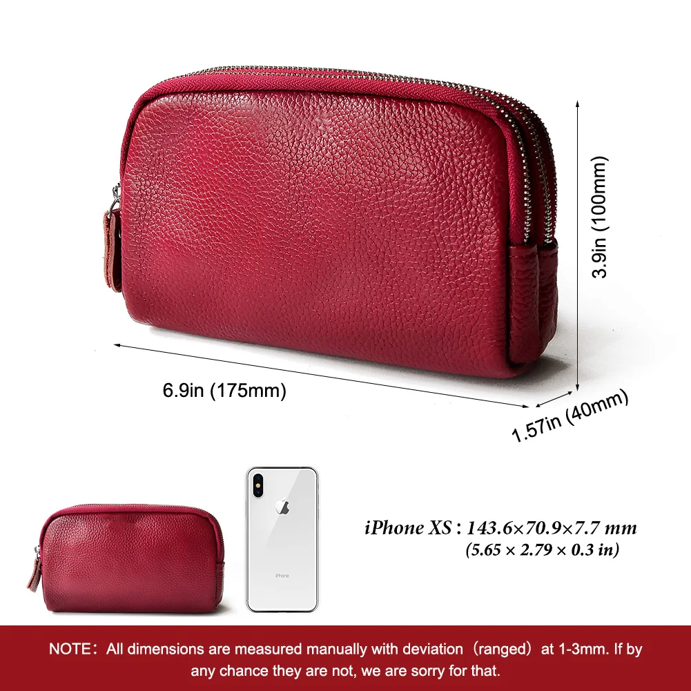 High Quality Women's Causual Clutch Wallet Real Leather Wrist Money Bags First Layer Cowhide Purse Wallets Capaciti Card Holder | Багаж и