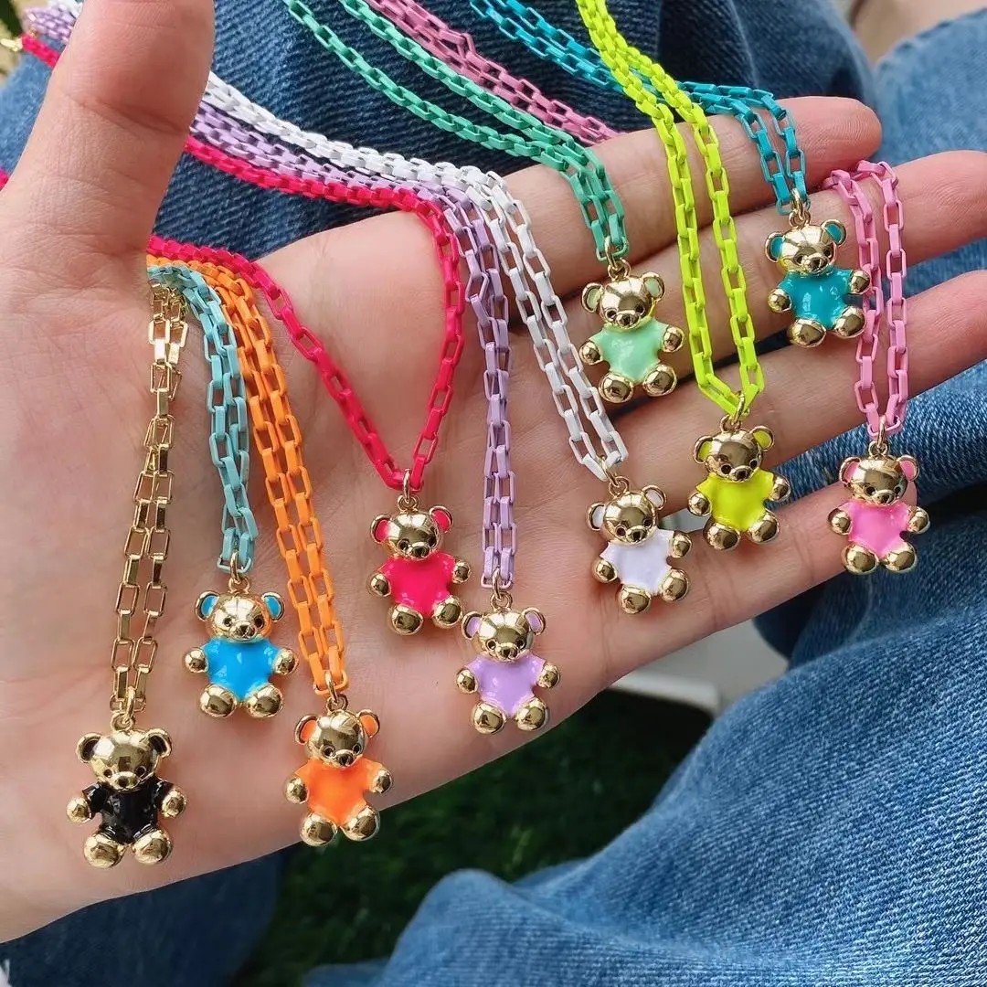 5PCS, New Enamel Necklace Women Fashion Jewelry Animal Charm Pendant Necklace Copper Collares Color Link Chain
5PCS, New Enamel Necklace Women Fashion Jewelry Animal Charm Pendant Necklace Copper Collares Color Link Chain