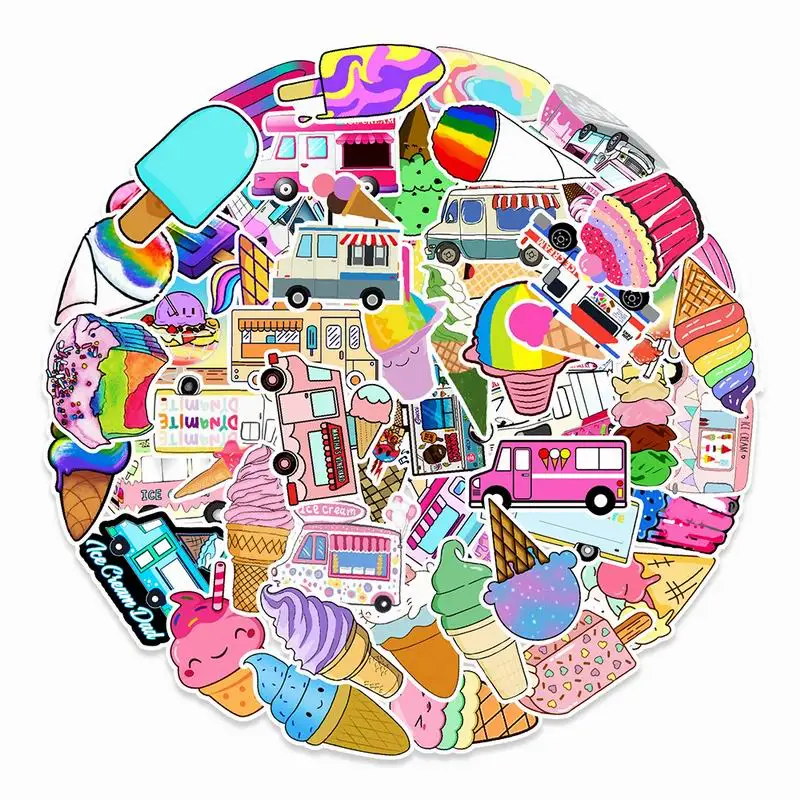 50 шт., автомобильные наклейки с мороженым, чемоданом 
50 шт., автомобильные наклейки с мороженым, чемоданом