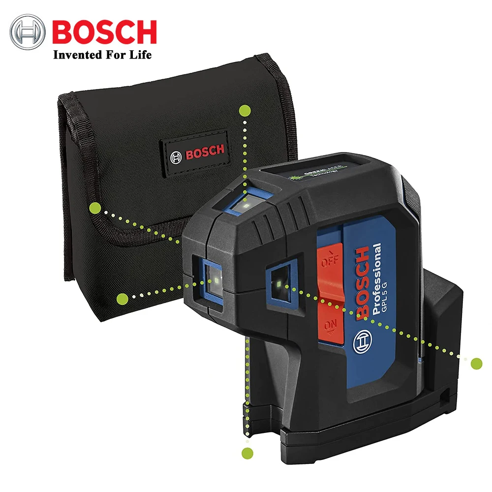 

Original Bosch Professional 5 Point Laser GPL 5 G With Self-Leveling Laser Level