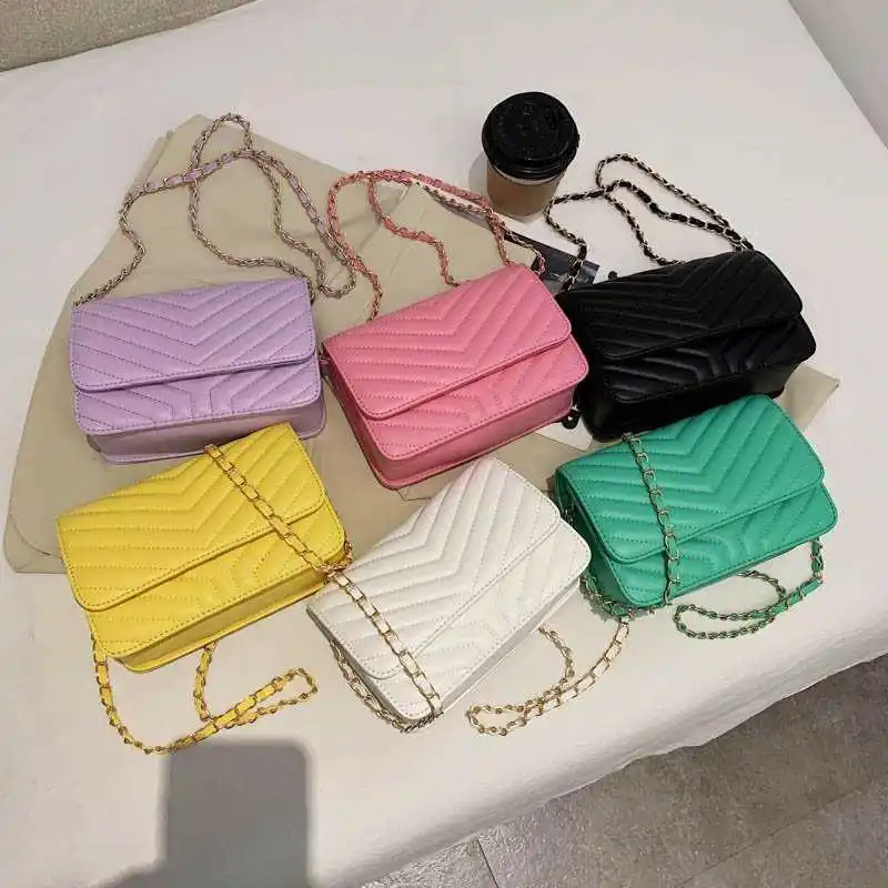 Metal Chain Messenger Bags For Women 2021 New Classic Flap Bag Leather Quilted Shoulder Bag Solid Color Crossbody Shoulder Purse
Metal Chain Messenger Bags For Women 2021 New Classic Flap Bag Leather Quilted Shoulder Bag Solid Color Crossbody Shoulder Purse