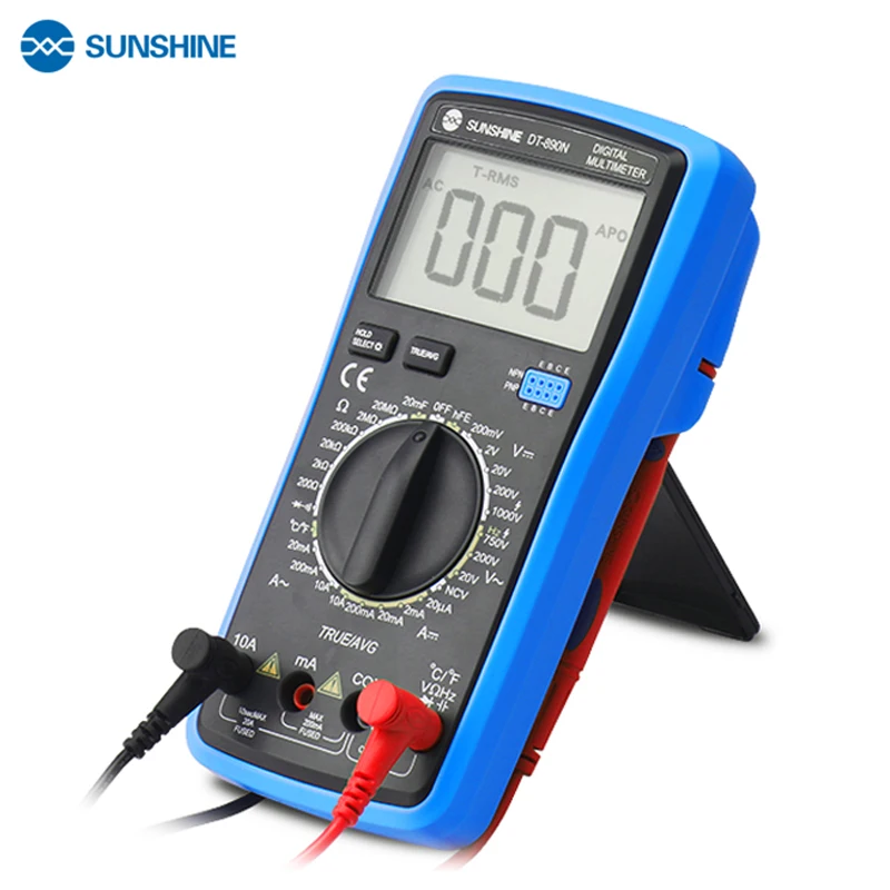 SUNSHINE Digital Multimeter Transistor Capacitor Tester AC/DC Voltage and Current Resistance Measuremen Meter Tester DT-890N
SUNSHINE Digital Multimeter Transistor Capacitor Tester AC/DC Voltage and Current Resistance Measuremen Meter Tester DT-890N
