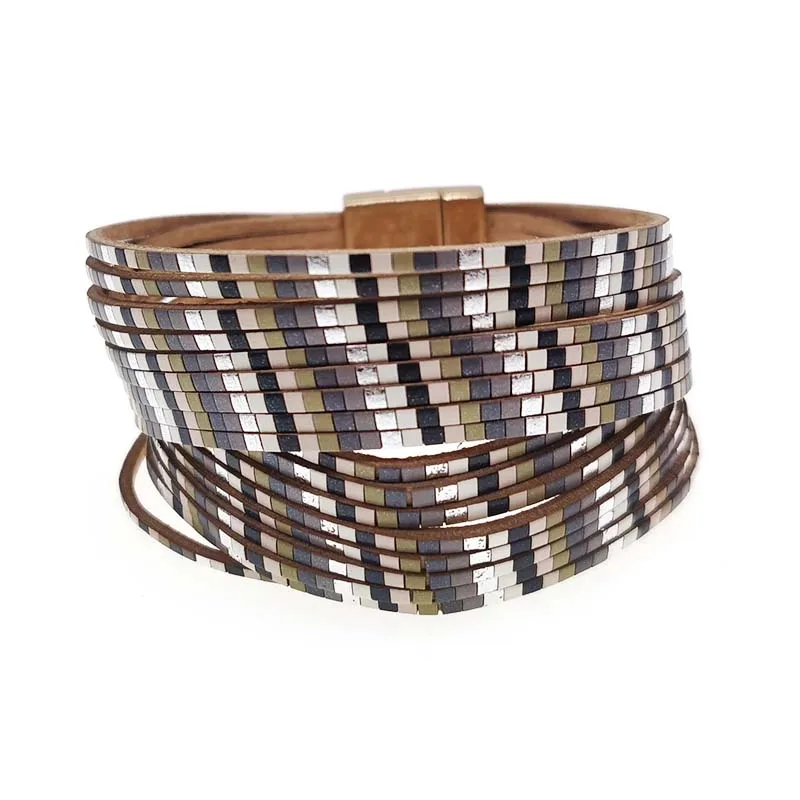 Fashion Leather Bracelets For Women Femme Bracelets & Bangles Faux Fur Wide Multilayer Handmade Wrap Bracelet Female Jewelry
Fashion Leather Bracelets For Women Femme Bracelets & Bangles Faux Fur Wide Multilayer Handmade Wrap Bracelet Female Jewelry