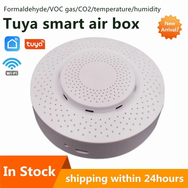 Smart Home Tuya Wifi Smart Air Box Formaldehyde VOC Carbon Dioxide Temperature Humidity Sensor Automation Alarm Detector
Smart Home Tuya Wifi Smart Air Box Formaldehyde VOC Carbon Dioxide Temperature Humidity Sensor Automation Alarm Detector