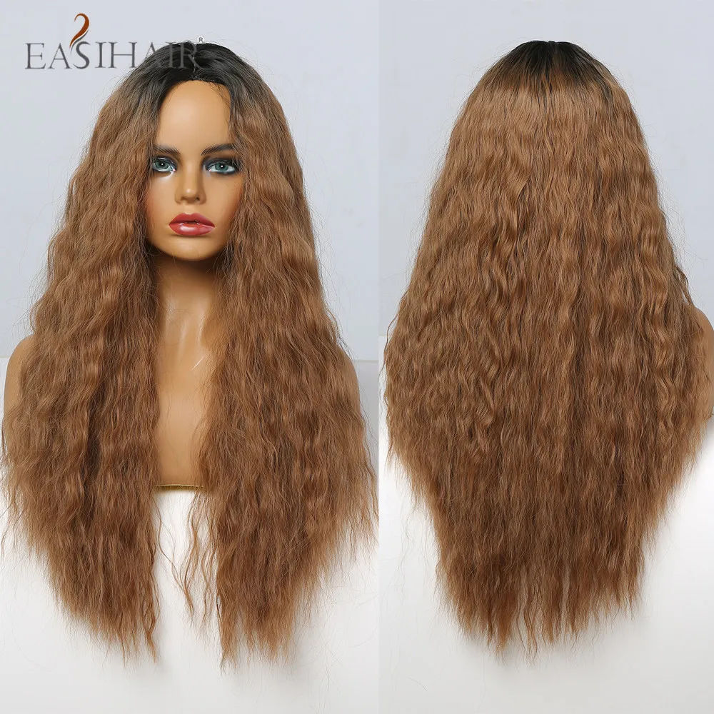 EASIHAIR Synthetic Curly Hair Wigs for Black Women Long Ombre Dark Brown Deep Wave High Temperature Natural Afro Brazilian Wigs
EASIHAIR Synthetic Curly Hair Wigs for Black Women Long Ombre Dark Brown Deep Wave High Temperature Natural Afro Brazilian Wigs