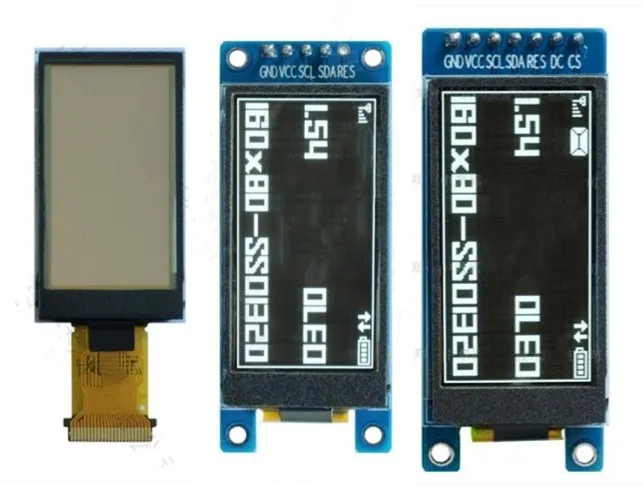 IPS 1 54 дюйма 24P/7P/5P Белый PM OLED-экран (плата/без платы) SSD1320 Привод IC 160*80 Интерфейс IIC/SPI