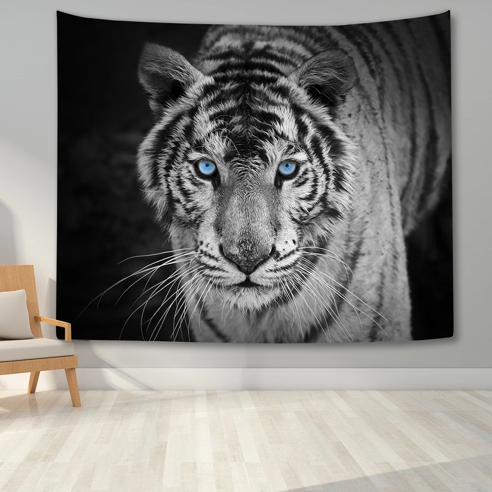 Black and White Tiger Tapestry Wall Hanging Wall Art Tapestry Bedroom Forest Animal Landscape Tapestry Decor for Home Room
Black and White Tiger Tapestry Wall Hanging Wall Art Tapestry Bedroom Forest Animal Landscape Tapestry Decor for Home Room