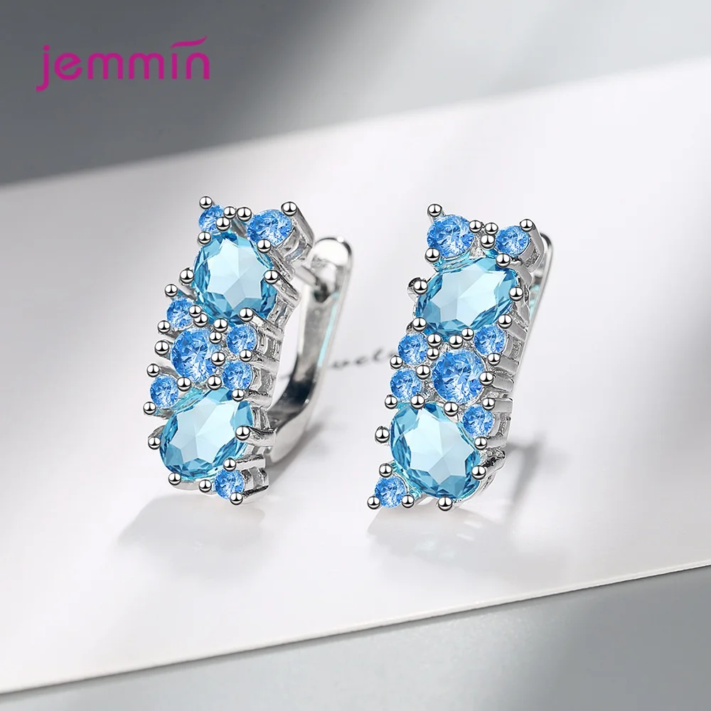 Luxury 925 Sterling Silver Earrings Sparkling Blue Zircon Popular Jewelry Female High-end Big fashion Earrings Princess Jewelry
Luxury 925 Sterling Silver Earrings Sparkling Blue Zircon Popular Jewelry Female High-end Big fashion Earrings Princess Jewelry