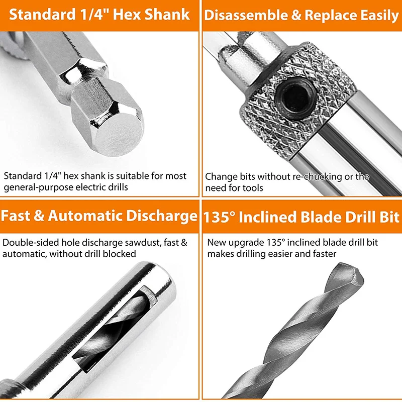 1 Set Core Drill Bit Set Hole Puncher Hinge Tapper for Doors Self Centering Woodworking Power Tools furadeira Dropshipping
1 Set Core Drill Bit Set Hole Puncher Hinge Tapper for Doors Self Centering Woodworking Power Tools furadeira Dropshipping