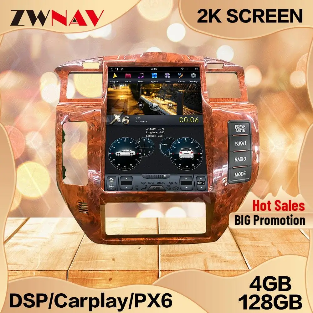 4+128G Tesla Carplay Screen For NISSAN PATROL 5 Y61 Android 9 Multimedia Player GPS Audio Radio Stereo
4+128G Tesla Carplay Screen For NISSAN PATROL 5 Y61 Android 9 Multimedia Player GPS Audio Radio Stereo