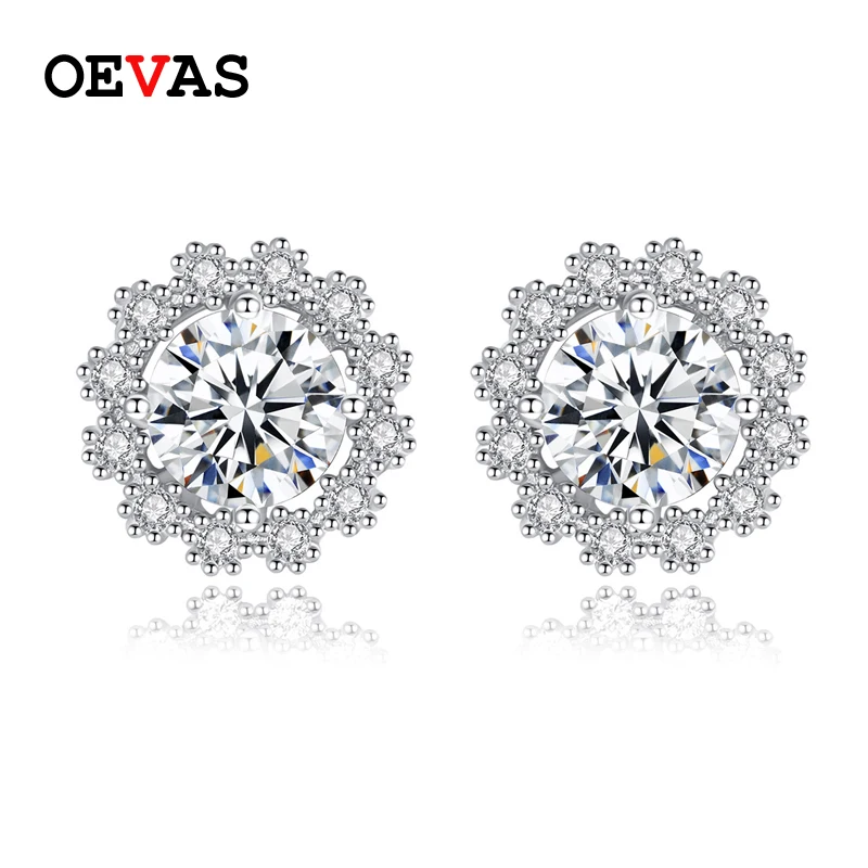 OEVAS Real 0.5 Carat Moissanite Stud Earrings Women Top Quality 100% 925 Sterling Silver Sparkling Wedding Party Fine Jewelry
OEVAS Real 0.5 Carat Moissanite Stud Earrings Women Top Quality 100% 925 Sterling Silver Sparkling Wedding Party Fine Jewelry