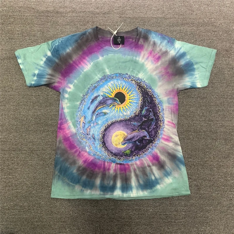 Tie Dye Bagua Diagram Dolphin Print Men Women T-Shirt Summer Hip Hop 1:1 Best Quality Top Tee Casual Loose Cotton T Shirt
Tie Dye Bagua Diagram Dolphin Print Men Women T-Shirt Summer Hip Hop 1:1 Best Quality Top Tee Casual Loose Cotton T Shirt