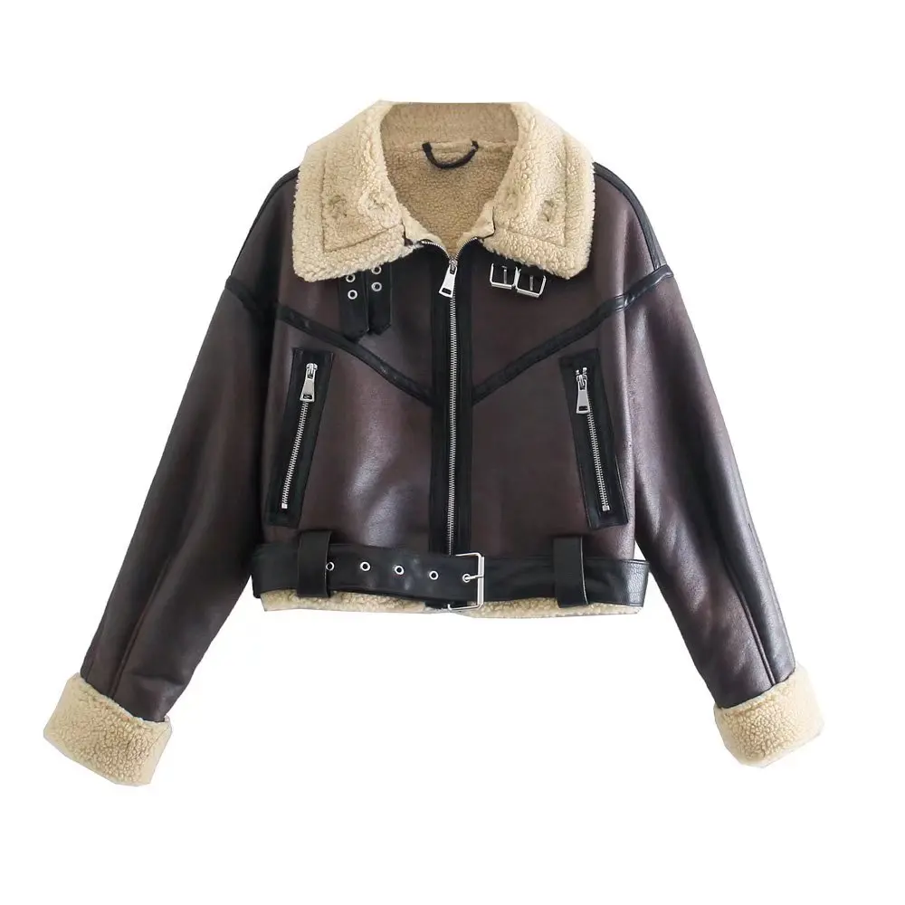 Willshela Women Fashion Double-Faced Jacket Long Sleeves Lapel Collar Faux Shearling Detail Casual Woman Bomber Jacket Winter
Willshela Women Fashion Double-Faced Jacket Long Sleeves Lapel Collar Faux Shearling Detail Casual Woman Bomber Jacket Winter