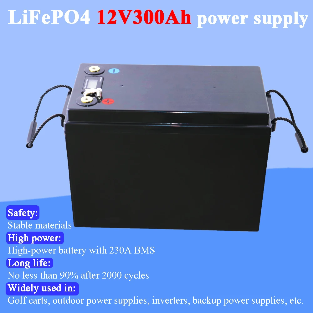 Land Voyager 12V 200Ah 280Ah 300Ah LiFePO4 battery pack with 150A BMS 12.8v battery for E-scooter RV Solar Energy storage system
Land Voyager 12V 200Ah 280Ah 300Ah LiFePO4 battery pack with 150A BMS 12.8v battery for E-scooter RV Solar Energy storage system