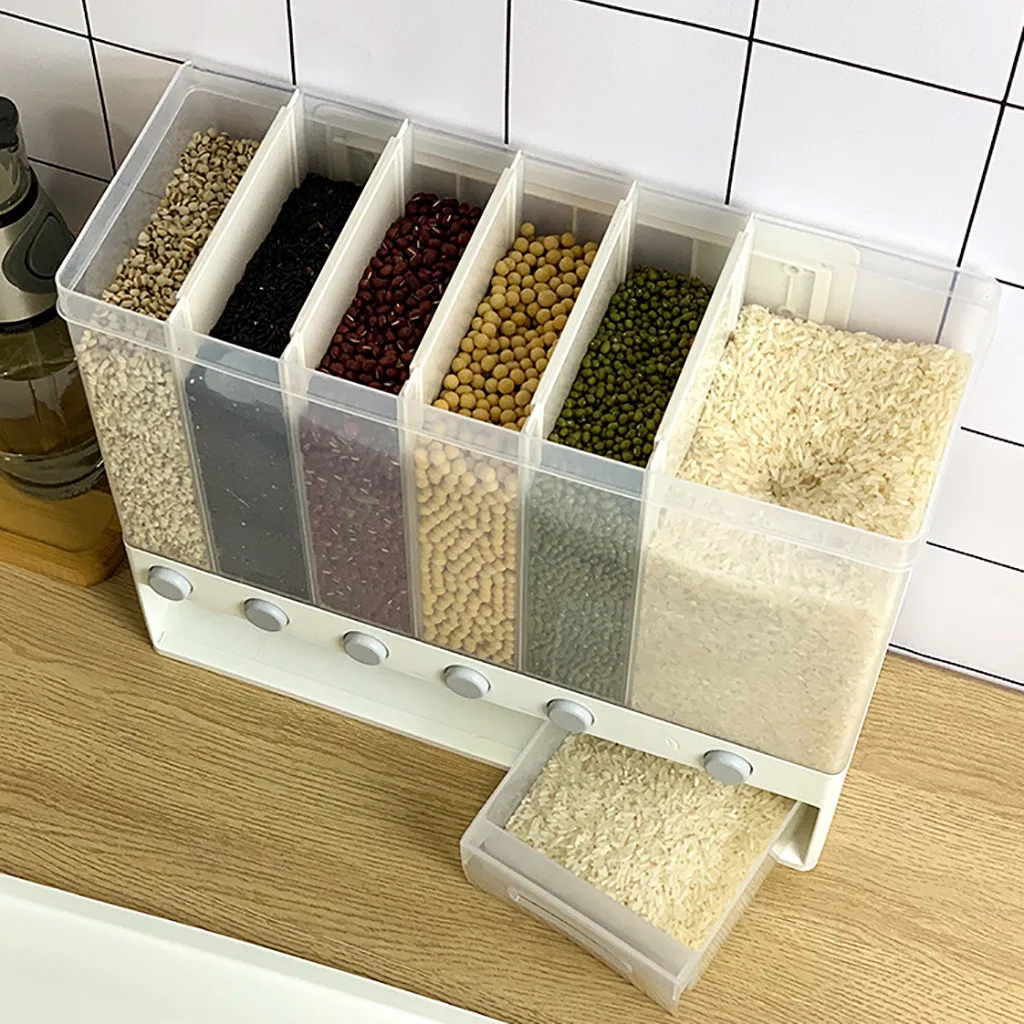 Food Storage Tank Kitchen Storage Easy Press Container Cereal Dispenser Wall Mounted for Candy Rice 38X32.4X12.6cm Quality
Food Storage Tank Kitchen Storage Easy Press Container Cereal Dispenser Wall Mounted for Candy Rice 38X32.4X12.6cm Quality