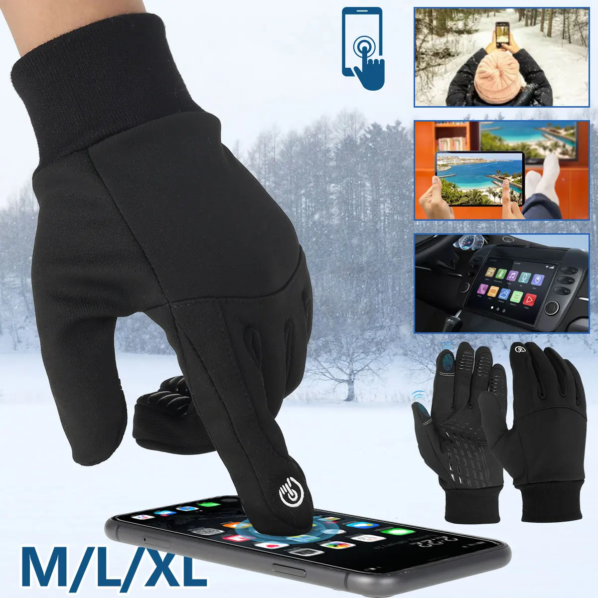 Winter Polar Fleece Gloves Waterproof Touch Screen Cycling Gloves Soft Anti-Slip Thermal Warm Running Gloves for Cold Weather
Winter Polar Fleece Gloves Waterproof Touch Screen Cycling Gloves Soft Anti-Slip Thermal Warm Running Gloves for Cold Weather