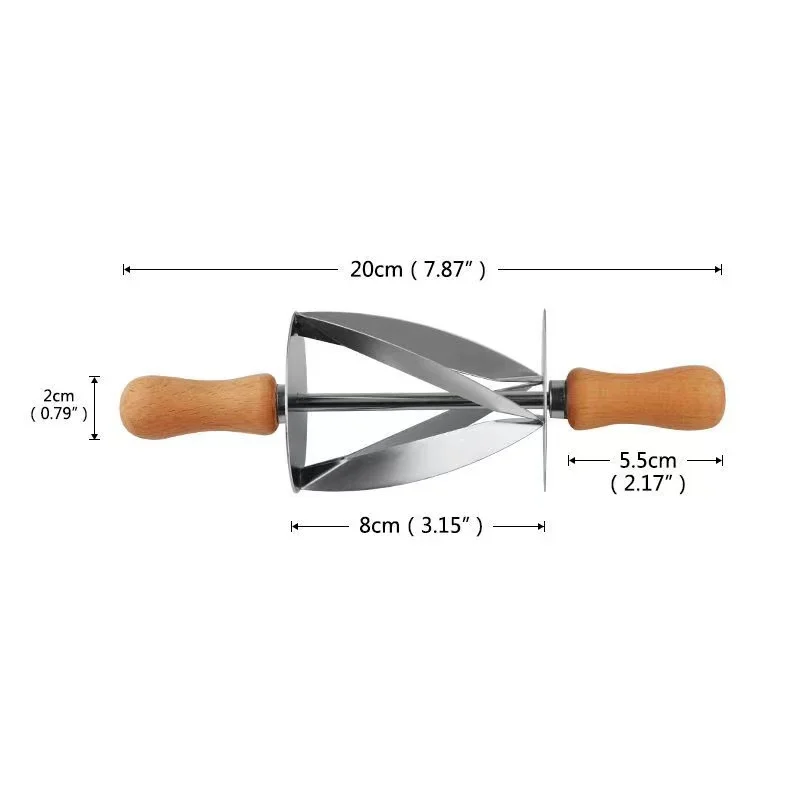 Stainless Steel Rolling Cutter for Making Croissant Bread Kitchen Baking Dough Cutter Croissant CakeDecorating Tools
Stainless Steel Rolling Cutter for Making Croissant Bread Kitchen Baking Dough Cutter Croissant CakeDecorating Tools