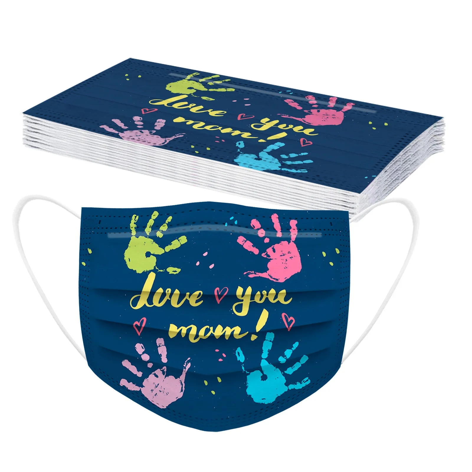 50PCS Disposable Mask Unisex Mother's Day Printed Dust-proof Disposable Protective Mask 3ply Ear Loop Mascarillas Adultos
50PCS Disposable Mask Unisex Mother's Day Printed Dust-proof Disposable Protective Mask 3ply Ear Loop Mascarillas Adultos