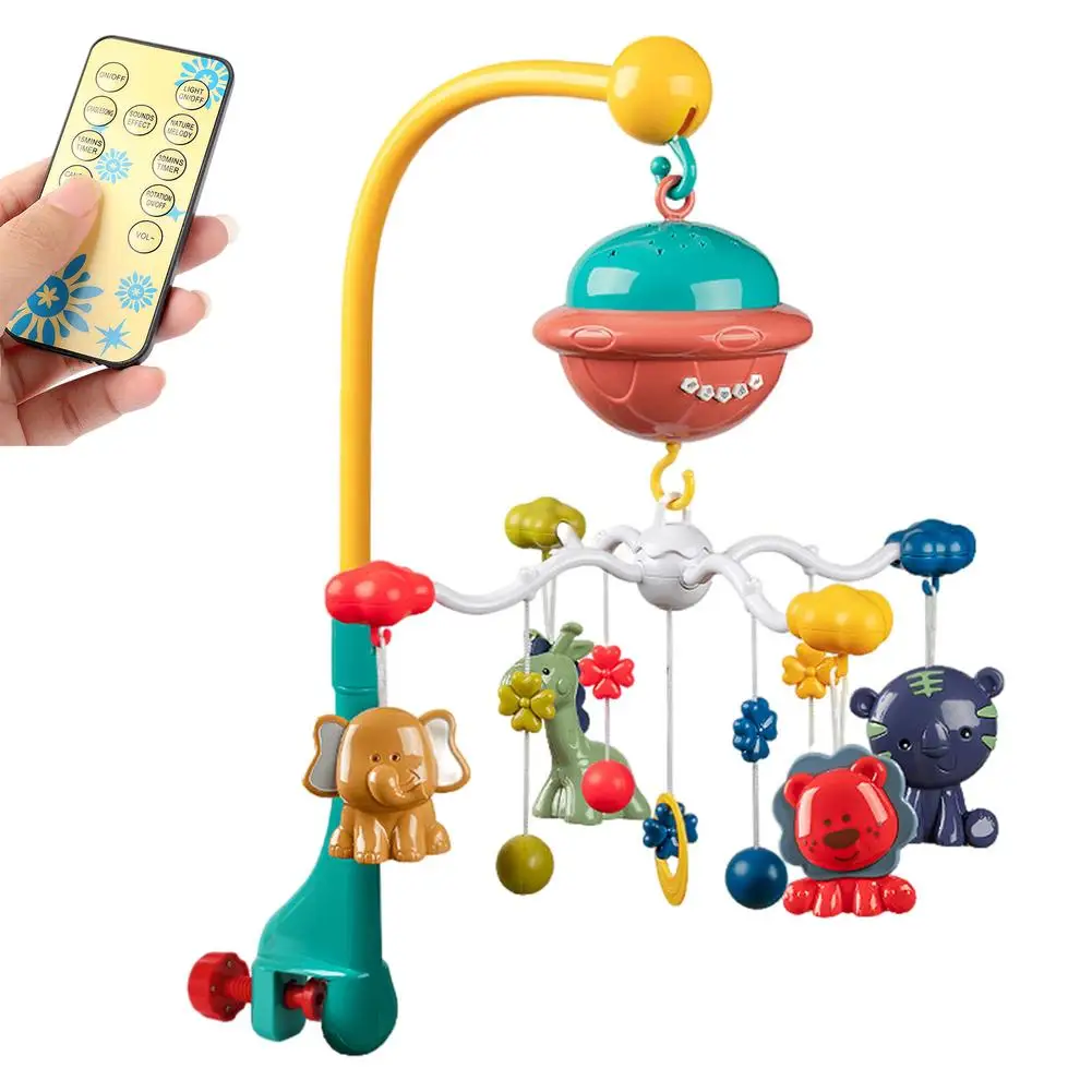 

Baby Mobile For Crib Projection Light Crib Toys Timing Music Rotating Rattles Soother Toy With Remote Control Nursery Toys Fo
