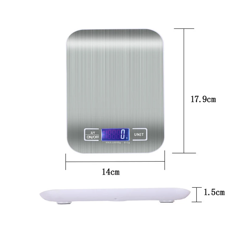 5/10kg Kitchen Scale Stainless Steel Weighing Scale Slim For Food Balance Measuring LCD Electronic Scales Weights Digital Home
5/10kg Kitchen Scale Stainless Steel Weighing Scale Slim For Food Balance Measuring LCD Electronic Scales Weights Digital Home