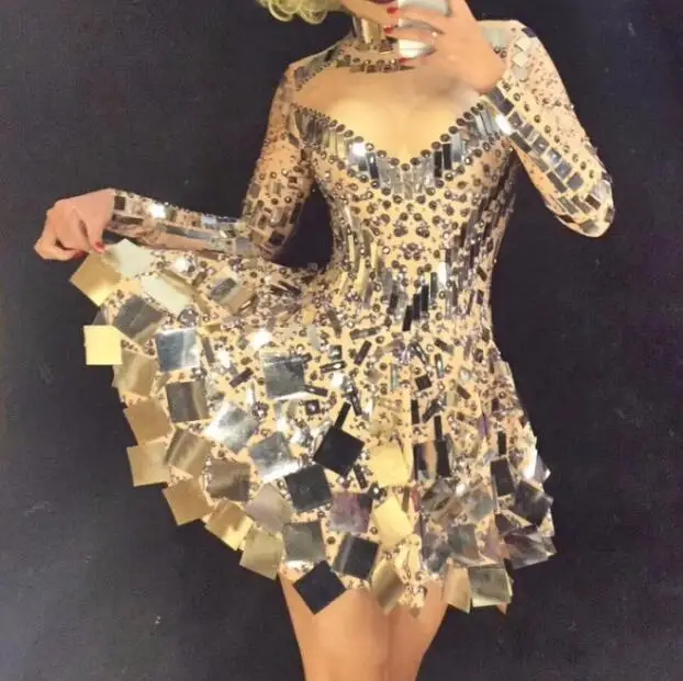 Shining Silver Mirrors Stone Jazz Dance Dress Female Singer Dancer Bright Bodysuit Costume Nightclub Dress Oufit Party Dresses
Shining Silver Mirrors Stone Jazz Dance Dress Female Singer Dancer Bright Bodysuit Costume Nightclub Dress Oufit Party Dresses