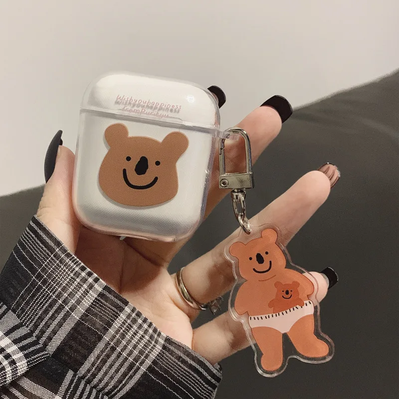 For Airpods 1 2 Case Soft Silicone Thin Clear Cute Cartoon Brown Koala Bear Earphone Case for Apple Airpod Pro Case Cover Funda
For Airpods 1 2 Case Soft Silicone Thin Clear Cute Cartoon Brown Koala Bear Earphone Case for Apple Airpod Pro Case Cover Funda