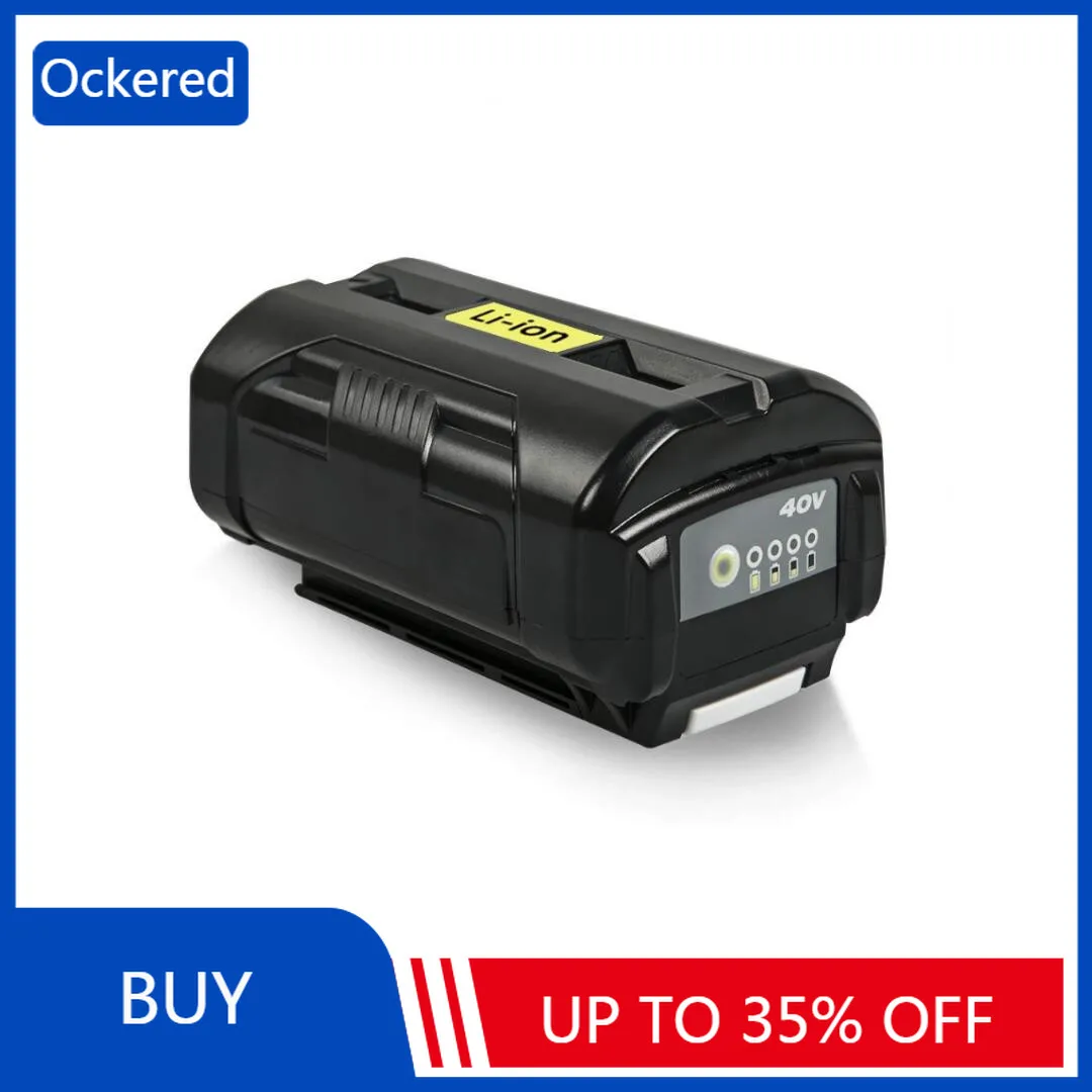 Ockered 40V 6000mAh Rechargeable Lithium Battery Compatible for Ryobi OP4015 OP4026 OP40201 OP40261 OP4030 OP40301 OP4040 OP4040
Ockered 40V 6000mAh Rechargeable Lithium Battery Compatible for Ryobi OP4015 OP4026 OP40201 OP40261 OP4030 OP40301 OP4040 OP4040