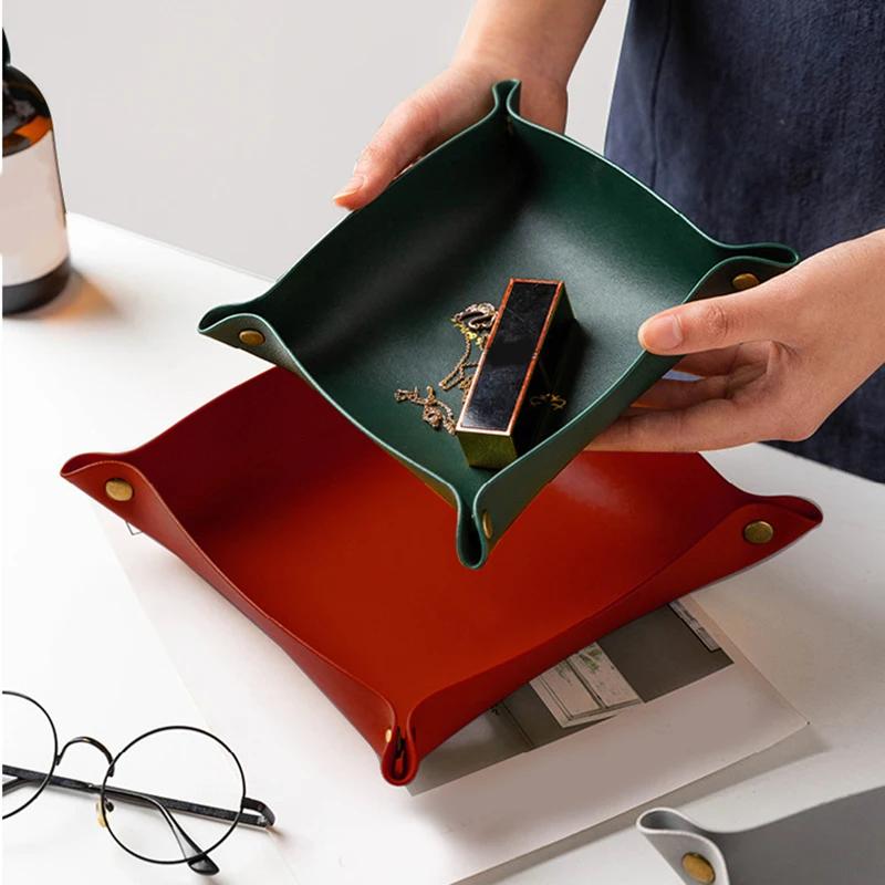Folding Storage Box Durable Storage Tray PU Leather 8 Colors Ins Portable Jewelry Key Plate Home Decoration Wedding Birthday
Folding Storage Box Durable Storage Tray PU Leather 8 Colors Ins Portable Jewelry Key Plate Home Decoration Wedding Birthday