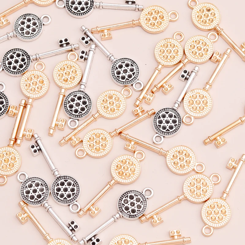 15pcs Gold Silver Color Flowers Keys Charms Pendants for Necklaces Bracelets Handmade DIY Jewelry Making Accessories
15pcs Gold Silver Color Flowers Keys Charms Pendants for Necklaces Bracelets Handmade DIY Jewelry Making Accessories