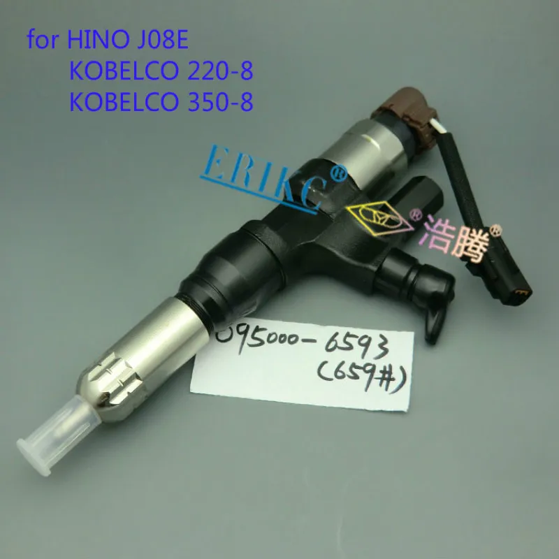 

ERIKC 095000-6591 (23670-E0010) Common Rail Injector 6591 Auto Engine Diesel Fuel Injection Assy 9709500-659 for HINO J08E