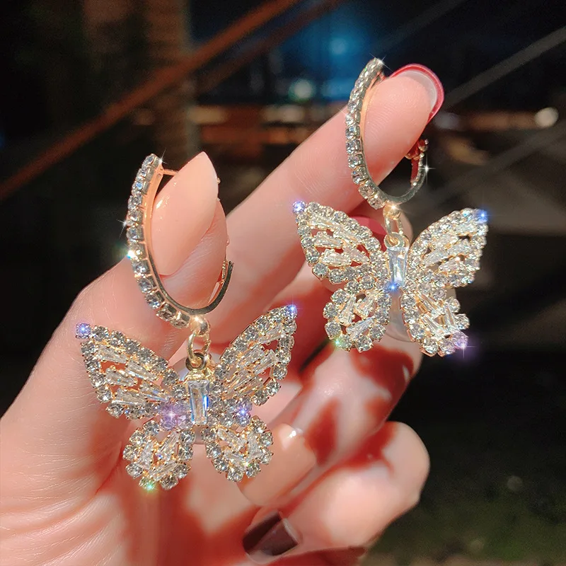 2021 New Fashion Cute Gold Color Butterfly Earring for Women Earring Gifts Jewelry Premium Luxury Zircon Jewelry Accessories
2021 New Fashion Cute Gold Color Butterfly Earring for Women Earring Gifts Jewelry Premium Luxury Zircon Jewelry Accessories