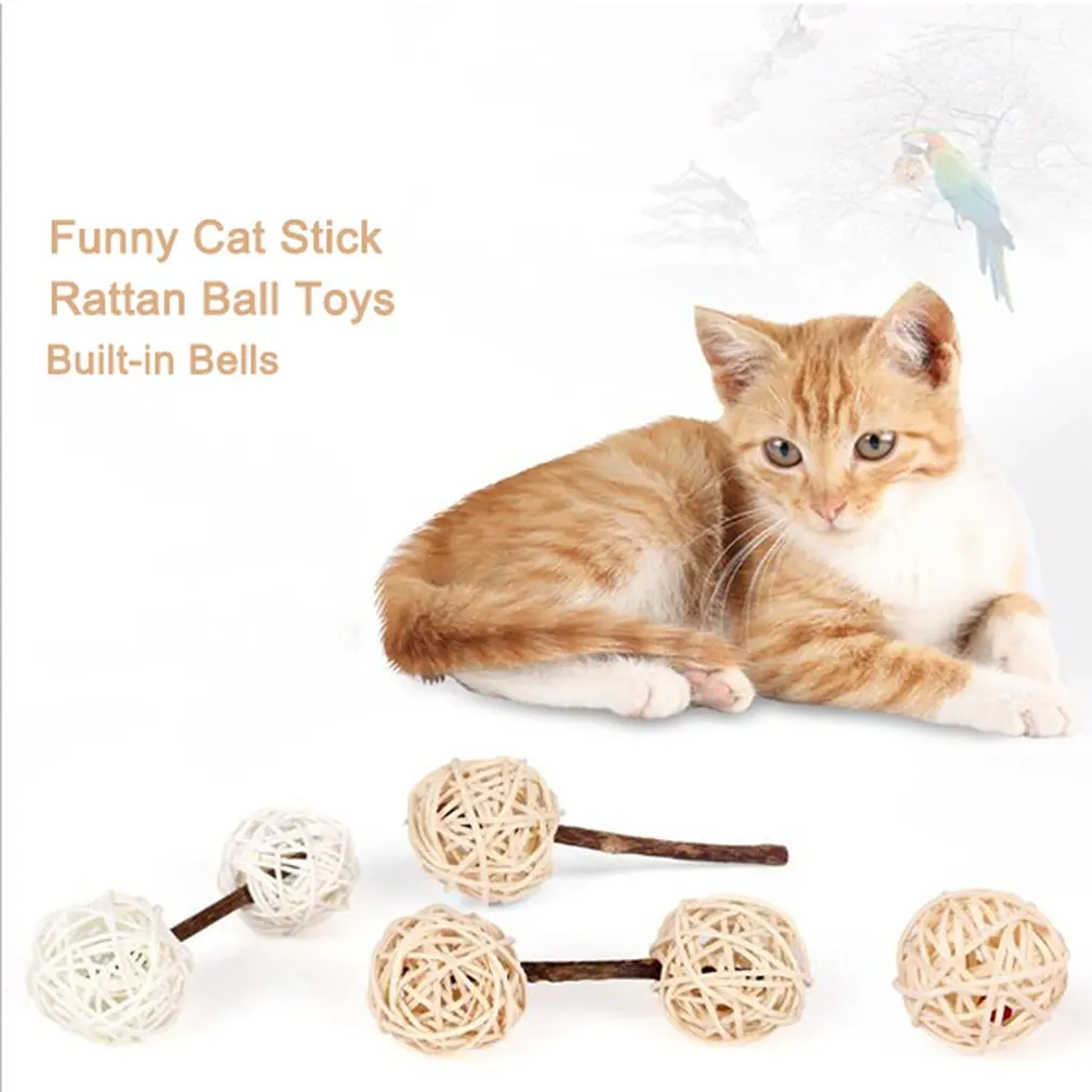 Cat Snacks Wood Scorpio Grinding Teeth Fun Funny Cat Stick Built-in Bells Rattan Ball Toys Sepak takraw toy
Cat Snacks Wood Scorpio Grinding Teeth Fun Funny Cat Stick Built-in Bells Rattan Ball Toys Sepak takraw toy