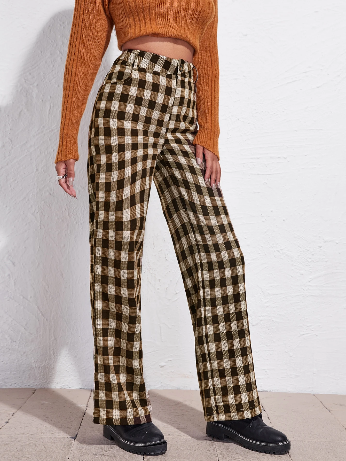 Vintage Plaid Pants Women Elastic Waist Loose Pants Korean Harajuku High Waist Trousers 2021 Casual Retro Wide Leg Pants Vintag
Vintage Plaid Pants Women Elastic Waist Loose Pants Korean Harajuku High Waist Trousers 2021 Casual Retro Wide Leg Pants Vintag