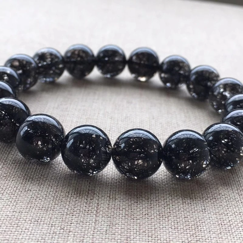 11.5mm Genuine Natural Black Rutilated Quartz Crystal Bracelet Clear Round Beads Brazil Women Men Genuine AAAAAA
11.5mm Genuine Natural Black Rutilated Quartz Crystal Bracelet Clear Round Beads Brazil Women Men Genuine AAAAAA