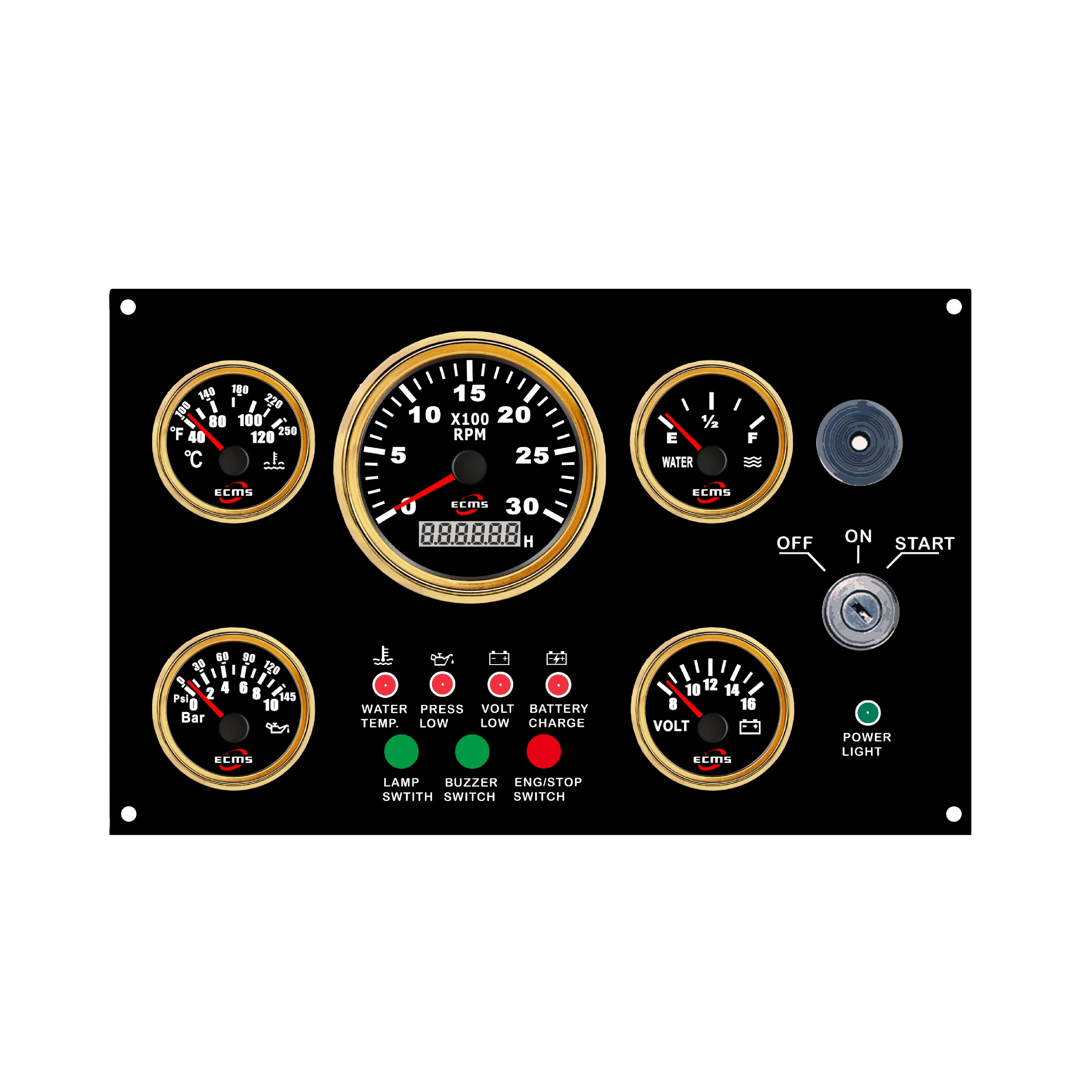 300*190 Mm ECP Waterproof Marine Instrument Panel Boat Instrument Panel